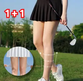 버디프로 자외선차단 예쁜 골프스타킹 2매, 스킨색 + 커피색