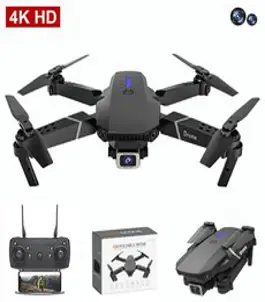 Fowod 입문용 드론 듀얼 카메라, E88-블랙