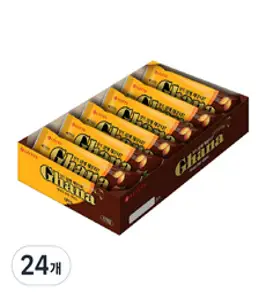 롯데제과 가나 초코바 아몬드, 43g, 12개