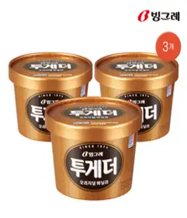 빙그레 투게더 오리지널 바닐라 아이스크림 (냉동), 900ml, 2개