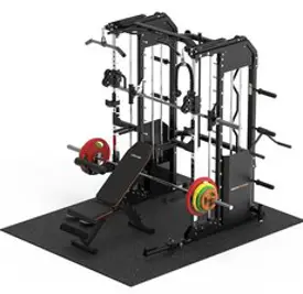 스미스머신 6822SM 풀세트 가정용 홈짐 헬스기구 멀티랙 파워랙 듀얼풀리 120kg 블럭 포함, 스미스머신 6822SM 풀세트(주물바벨원판)