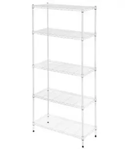 코멧 메탈 선반 5단 740 x 340 x 1500mm, 화이트