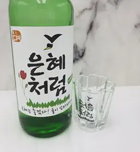 유스디자인 소주병 처음처럼 라벨 스티커 6pcs, 6개