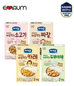 일동 우리아이 바로먹는 소스4종(짜장+카레+소고기+야채), 짜장,소고기,카레,야채, 1.5g, 2세트