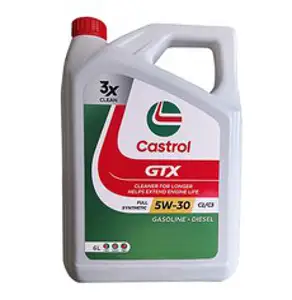 CASTROL 캐스트롤 GTX 5W30 SN C3 6L 겸용 엔진오일, 1개, GTX 5W30 6L