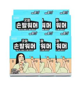 동국제약 굿잠 손발워머 한방 허브 훈증 10매 손발워머 핫팩 손발 핫팩 밴드형 신발형, 6개