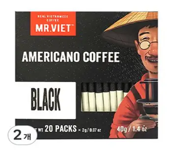 MR.VIET 블랙 원두커피믹스, 40g, 20개입, 2개