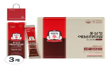 정관장 홍삼정 에브리타임 소프트 + 쇼핑백 세트, 300ml, 3개