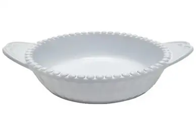 VBCCASA 인칸토 바로크 도트 베이커접시, 화이트, 1개