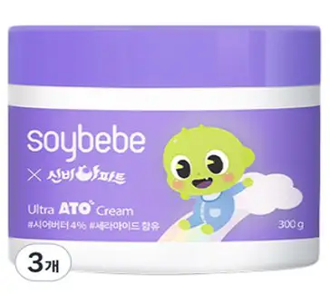 소이베베 유아용 울트라 아토 크림, 300g, 3개